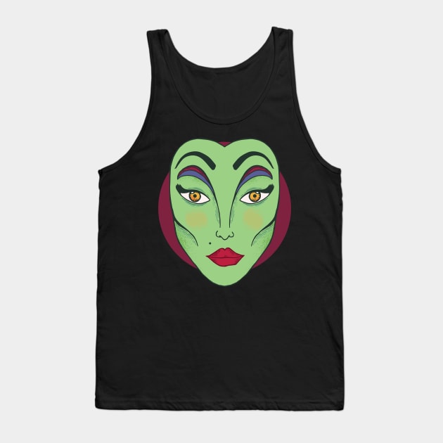 Sexy Witch Makeup Tank Top by madeinchorley